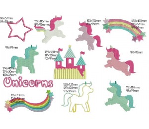 Stickserie - Unicorns